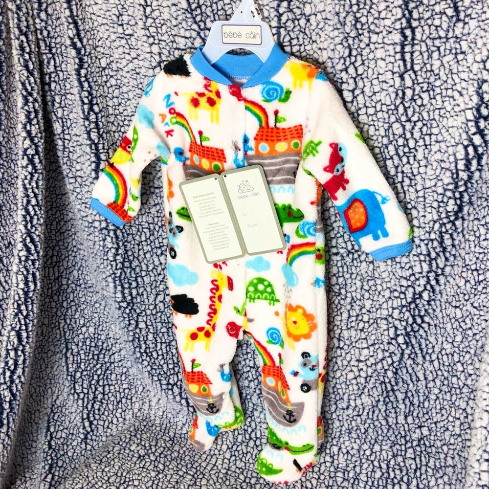 New footed onsie for by Bebe Calin. 0-3 months